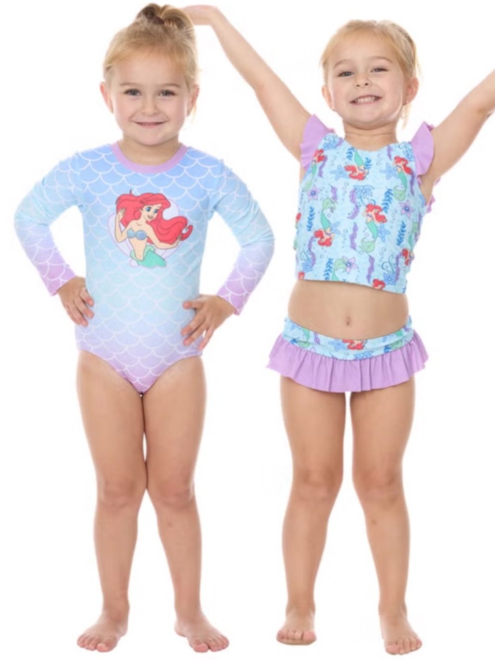 NWT. Disney Ariel Character Kids' 3-piece Swim Suit Set.